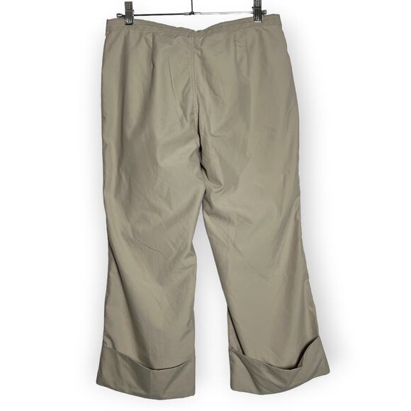 Vintage GUESS Cropped Chino Pants SIZE 27 Beige Cuffed Capri Drawstring EUC - Picture 2 of 9